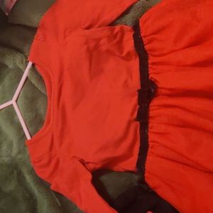 Red circa holiday top